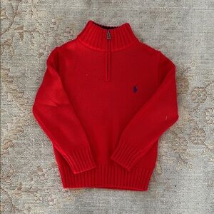 Polo by Ralph Lauren Kid’s Red Zip-Up Sweater